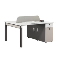 Poste de travail en îlot de bureau, bureau informatique moderne en bois, avec cloison de séparation pour employé, ensemble de mobilier de direction, vente en gros