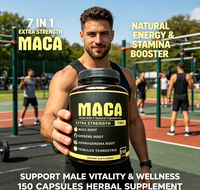 Capsules de Maca en gélules extra-fortes 7 en 1, 150 unités, Maca Plus, complément alimentaire naturel pour la santé et l'énergie masculine