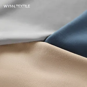Calças esportivas dupla face fosca de nylon de alta elasticidade 75,4%/Spandex 24,6% tecido para ioga