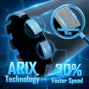 หัวเจาะเพชรซินเทอร์ SANG Arix สำหรับดอกสว่านเจาะคอนกรีตเสริมเหล็ก หินแกรนิต งานก่ออิฐ ขนาด L24 มม. เชื่อมด้วยเลเซอร์ ใช้ได้ทั้งแบบเปียกและแบบแห้ง รับผลิตแบบ OEM ODM - Product Image 3