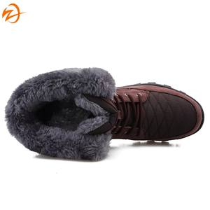 Nouvelle Arrivée Bottes d'Hiver en Tissu Extensible Plissé Style Italien pour Hommes Grande Taille 46 Vente en Gros Chaussures de Randonnée Longues Thermiques Automne - Product Image 4
