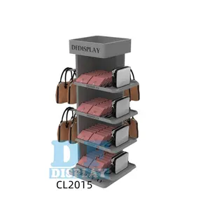 CL2015 Custom fashion Wholesale Handbag Showroom Display Stand for wallet/purse/ retail shop store rotating hanging rack display