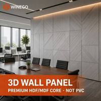 Panneaux muraux 3D WINEGO en MDF, matériaux décoratifs pour la décoration intérieure, panneaux muraux de qualité supérieure en HDF MDF pour hôtel, bureau, maison