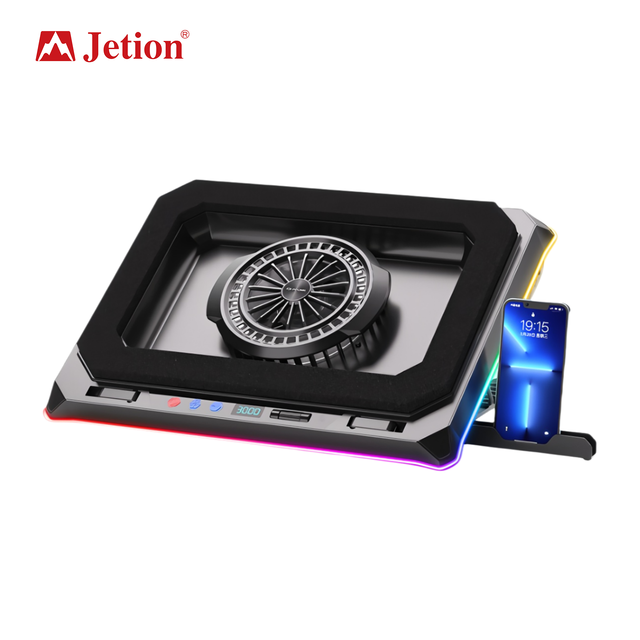 Laptop Cooling Pad with RGB Lights, USB Hub, Overclocking Cooling, Silent, for 15-21 Inches Notebook PJT-NCL2128