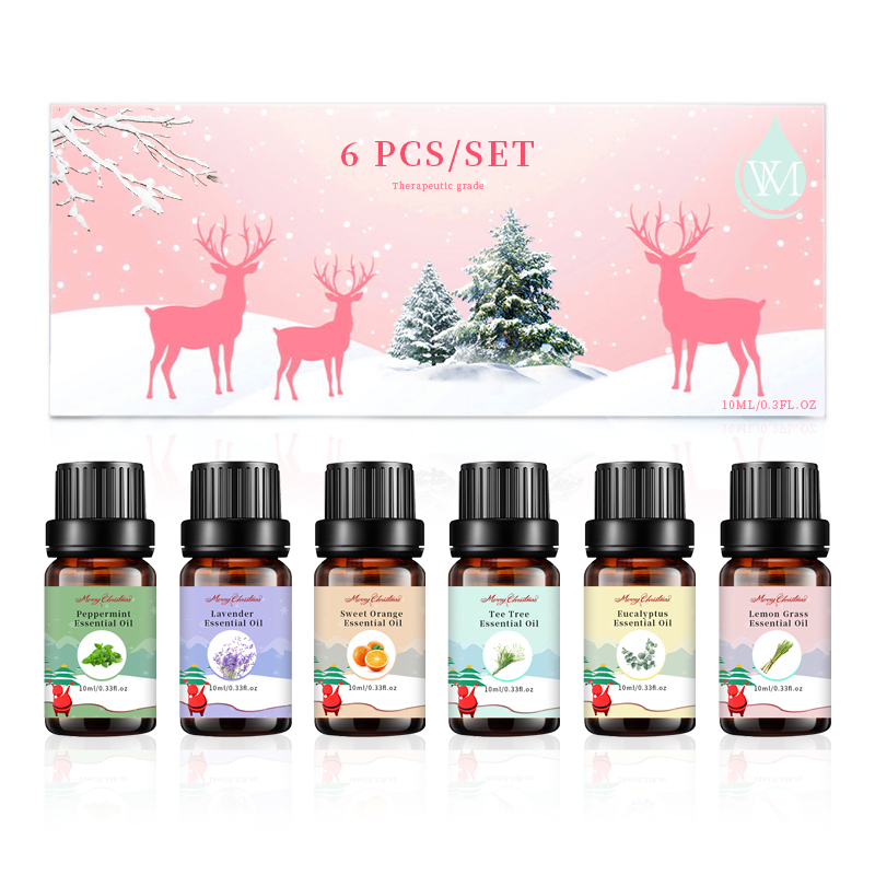 Новый дизайн, частная торговая марка, Премиум, 6 шт., набор эфирных масел, набор аромадиффузоров для масел
