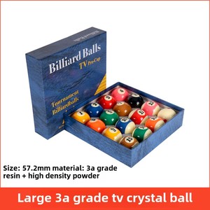 Venta directa de fábrica Grande 3A <span class=keywords><strong>TV</strong></span> Americano negro <span class=keywords><strong>ocho</strong></span> bolas de billar 16 colores chino estándar resina cristal Snooker y bolas de billar - Product Image 6