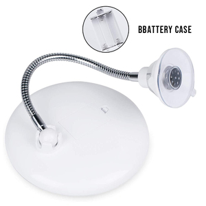 Venta al por mayor redondo cuello de cisne Flexible de baño espejo de Led 360 grados de rotación 10X espejo de aumento - Product Image 4