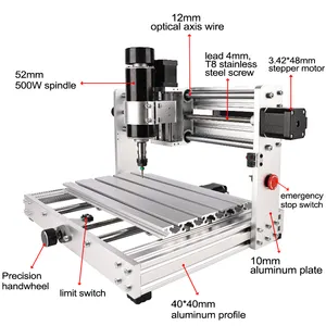 Routeur multifonctionnel 2 en 1 haute puissance 500W CNC 3018max routeur à bois Machine de gravure Laser