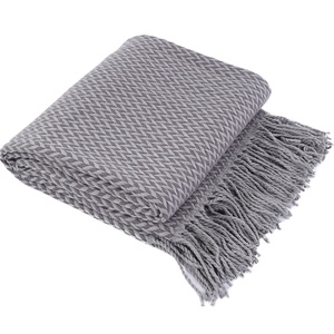 130*180 cm <strong>Herringbone</strong> Grey Color 100% Acrylic Throws <strong>Blanket</strong> Scarf for Sofa Bed <strong>Blanket</strong> Throw - Product Image 1