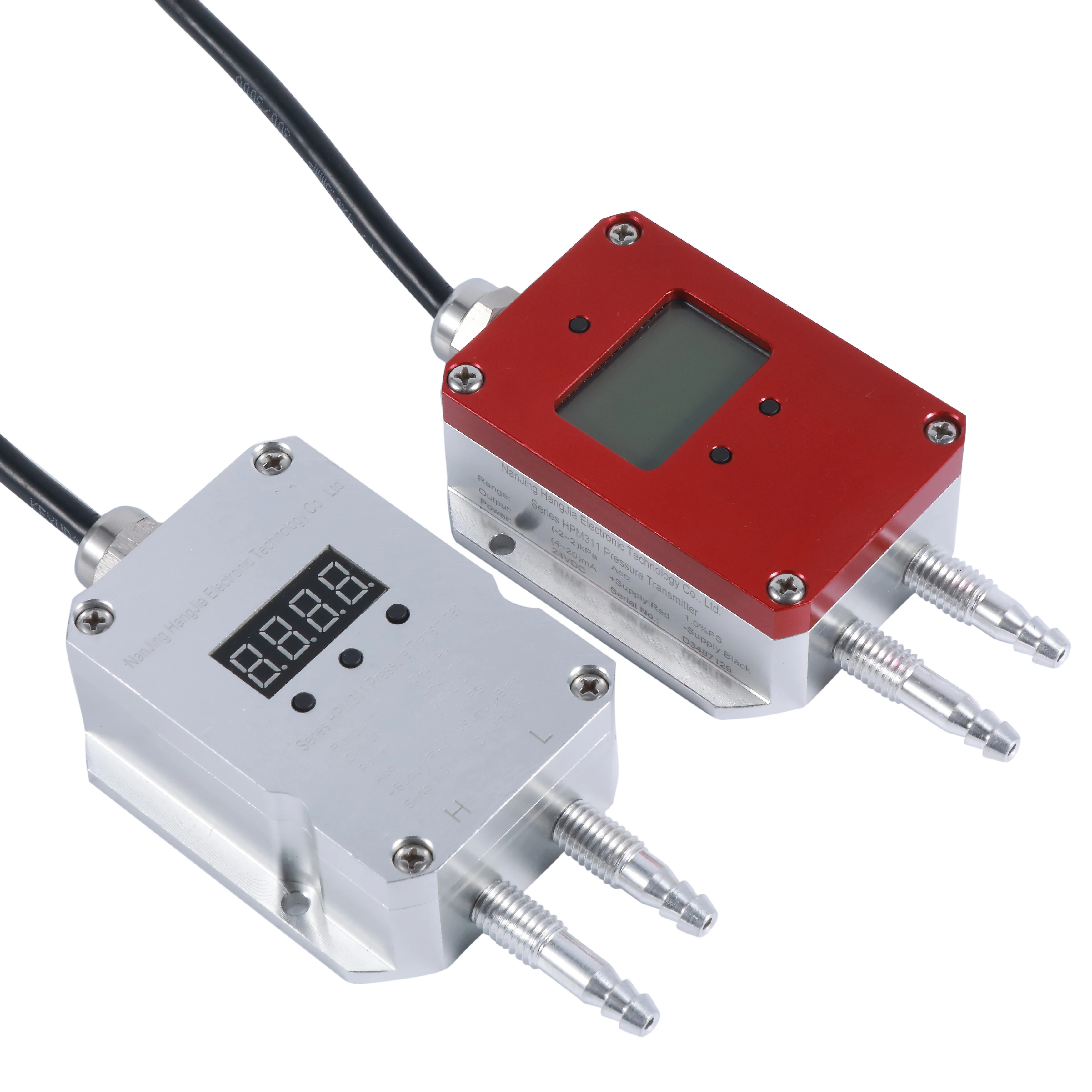 Micro Air differential small range pressure sensor transmitter LCD digital display 4-20mA output customized gas