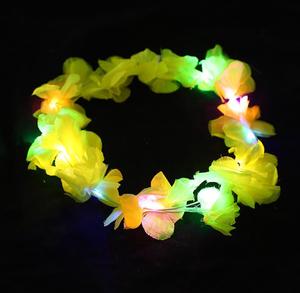 Serre-tête lumineux LED L-2902 Hawaïen, couronne florale artificielle pour mariage, idéal pour la plage et les fêtes tropicales - Product Image 3