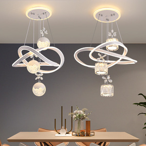 Modern Led Chandelier Acrylic Pendant <b>Light</b> For Bedroom <b>Dining</b> Room Home Lighting With Star Ceiling Effect - Product Image 4