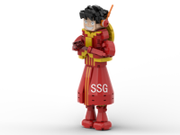 Jouet éducatif personnalisé en briques créatives, figurine de cosplay Luffy, article sur l'île, animation, performance futuriste