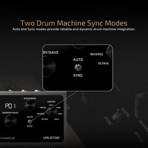 Pedal de Estación de Loop para Guitarra VALETON, 100 Ritmos Estéreo, 7 Efectos Personalizables, Perillas Asignables, Pedales de Pie, USB, Compatible con Win/Mac - Product Image 4