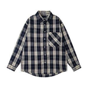 <span class=keywords><strong>Chemise</strong></span> à <span class=keywords><strong>carreaux</strong></span> vintage décontractée à manches longues avec poche unique en flanelle respirante et résistante à l'usure pour homme – Collection Automne - Product Image 5