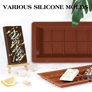 Tùy Chỉnh 100% Vuông Cấp Thực Phẩm Mocrowavable Silicone Xà Phòng Nến Khuôn DIY Kẹo Bánh Sô Cô La Thanh Khuôn - Product Image 6