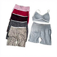Ensemble 3 pièces imprimé léopard exclusif transfrontalier de marque, très demandé, pour le yoga : soutien-gorge de sport et short