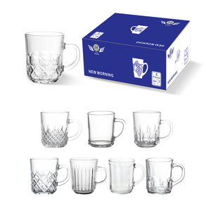 Venta al por mayor precio barato martillo <span class=keywords><strong>Royalex</strong></span> té cerveza café taza de cristal grabado hielo grieta diseño taza de capuchino con asa - Product Image 2