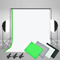 Kit Complet de Photographie Professionnel pour Studio Photo, Éclairage Softbox 50x70, Support de Fond, Cadre de Toile de Fond, Trépied, Réflecteur avec Sac de Transport