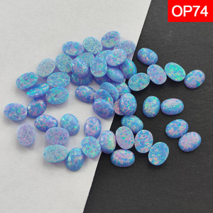 โอปอลสังเคราะห์ทรงหลังเบี้ย สีไฟ โอปอลรูปไข่ สำหรับงาน DIY เครื่องประดับทำมือ - Product Image 4
