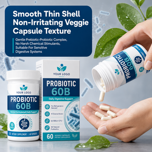 Probiótico al por Mayor, Certificado GMP, Orgánico, Vegetariano, Sin Gluten, 10 Cepas, 60 Mil Millones de UFC, Equilibrio Digestivo Diario, 60 Cápsulas - Product Image 3