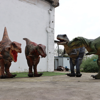 Costume de dinosaure Velociraptor robotisé réaliste grandeur nature personnalisé, avec structure métallique, certifié CE, pour usage en intérieur (centre commercial, école)