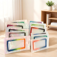 Étuis pour cartes de crédit en TPU à paillettes multicolores, design antichoc, sans fermeture, blocage RFID, pour cartes d'identité, documents et cartes de visite