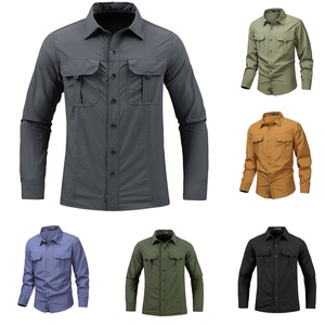 Ropa de Trabajo para <span class=keywords><strong>Hombre</strong></span> al Por Mayor a Bajo Precio, Personalizada, de Nailon de Secado Rápido y Transpirable, Camisas Casuales de <span class=keywords><strong>Manga</strong></span> Larga con Botones para <span class=keywords><strong>Hombre</strong></span> - Product Image 1