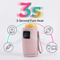 Chauffe-biberon portable USB en nylon 10W pour lait et eau, sac isotherme pour poussette, chauffe-biberon pour bébé