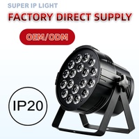 Projecteur LED Par 18x10W RGBW avec coque en aluminium et ventilateur silencieux, effet Wash pour scène, mariage et événements en club