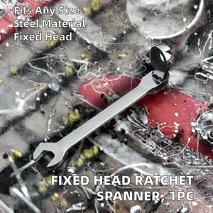 1pc Adjustable Hook Ratcheting Combination Spanner Wrench <b>Set</b> Stainless Steel <b>Hand</b> <b>Tools</b> Ratchet Handle 14mm CHL6649 1pc Fixed H - Product Image 4