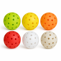 Balles de pickleball d'extérieur 40 trous, 74 mm, en PP, qualité compétition, pour entraînement, vente en gros, logo personnalisé disponible