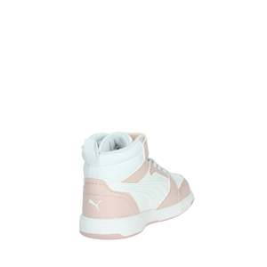 Puma Girls' High Top Sneakers White Pink 21 <b>Soft</b> Casual <b>Shoes</b> - Product Image 3