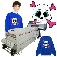 Impresora de camisetas dtf, máquina de impresión digital con 2 cabezales de calor de 60cm