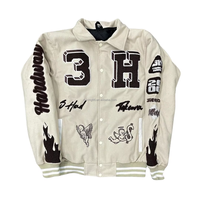Chaquetas Varsity Personalizadas OEM para Invierno, Chaquetas Universitarias Vintage Unisex al por Mayor con Parches de Chenilla y Logotipo Bordado