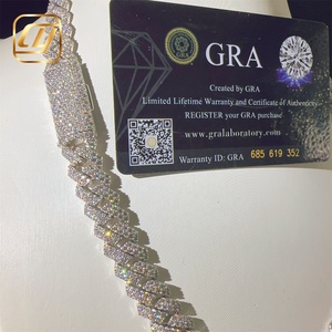 สร้อยคอเงินแท้ 925 แบบ Cuban Link ขนาด 12 มม. ประดับเพชร Moissanite VVS ระดับ Iced Out ผ่านการทดสอบเพชร เหมาะสำหรับฮิปฮอป - Product Image 5