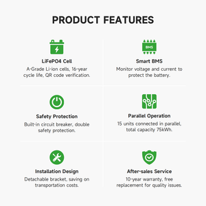 KEVOLT ESS 랙 태양광 배터리 5kWh~50kWh 리튬 배터리 48V LiFePO4 배터리 팩 가정용 에너지 저장 시스템 - Product Image 3