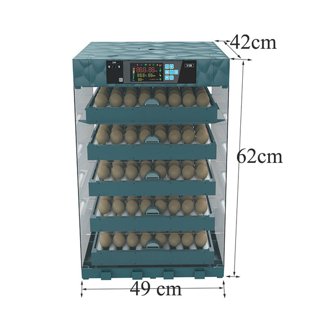 Factory Direct Sell Classic Dark Green  320-Egg Incubator with Automatic Turning & 98% Hatching Rate for Chicken Duck