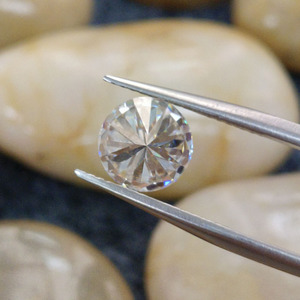 Moissanite synthétique de laboratoire, taille brillante, pierre non montée, 6mm-10mm, couleur DE, taille ronde, moissanite non montée - Product Image 2