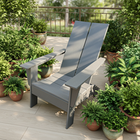 Centre de table moderne en aluminium pour cour de villa et parc, chaise de jardin extérieure en HDPE à grain de bois, texture premium + durabilité plastique