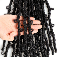 Vente en gros de mèches synthétiques Butterfly Locs et Faux Locs pour femmes noires, mèches souples pré-bouclées, torsades naturelles