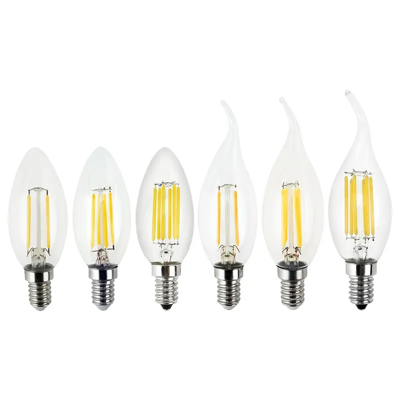 مصباح LED تراثي من Edison طراز B22 يعمل بقدرة 2 وات 4 وات 6 وات مصباح بعدد إضاءة LED خلفي لمبة إضاءة عيد الميلاد C35 E12 E14 E26 E27