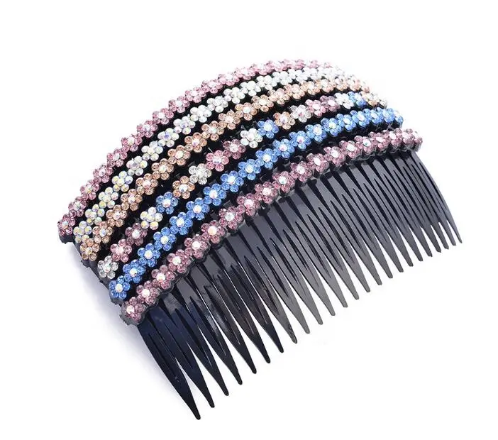 Decorazione Dei Capelli Elegante da Sposa Fatto a Mano di Cristallo Del Rhinestone Dei Capelli Pettine Dei Capelli Decorativa Combs