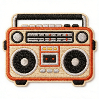 Insigne personnalisé Applique Broderie Tissu Fer sur Patch pour Vêtements Tissé Lettre Tissé Patches