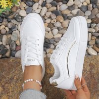 Baskets décontractées classiques blanches pour femmes 2027, design mignon, fonction antidérapante, amorti pour l'automne