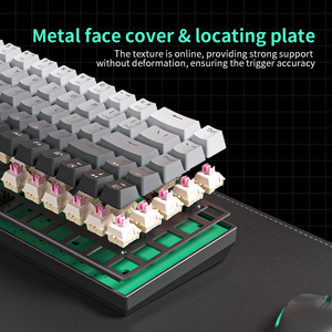 RGB Gradient Customizable 60% Wireless Mechanical Keyboard ABS Double Keycaps LED USB Full Size Gaming Typing Compact 60% Gradie - Product Image 2