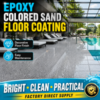Peinture de sol autolissante époxy écologique à sable coloré, antidérapante, certifiée RoHS, haute dureté pour usage commercial et industriel