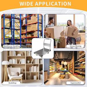 Carretilla de Plataforma Plegable de Acero de 36 Pulgadas de Largo x 24 Pulgadas de Ancho, Carretilla de Mano Resistente para Mudanzas - Product Image 6