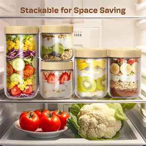 Simple Food Storage Stackable Sealed <b>Jar</b> Durable Lid Clear Round <b>Plastic</b> Pet Food Grain Packing <b>Jar</b> - Product Image 5