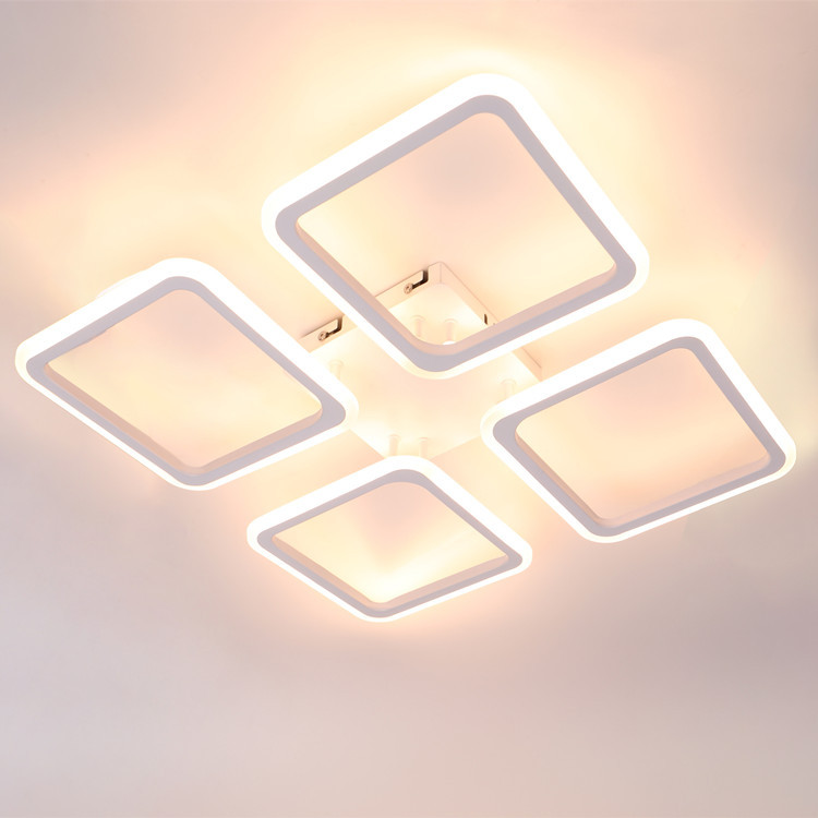 Factory Newest Remote Control Dimmable 2800-6000K Color Temp IP33 Rated 3 Crystal Ring White Metal Modern Pop 60W Ceiling Light · image 3